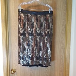 Lane Bryant Sequined camouflage skirt
